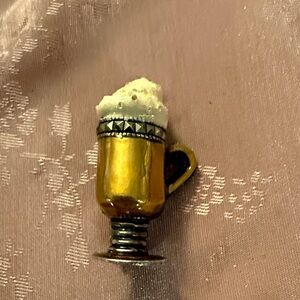 Gold vermeil sterling silver Beer Mug Brooch by Judith Jack